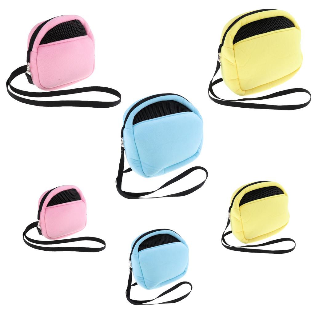 Small Pet Outdoor Travel Bag Hamster Sleeping Bed Carrier Bag L Blue