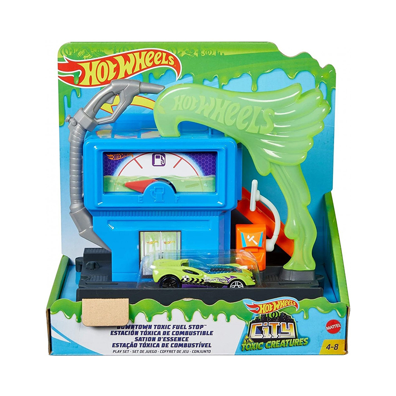 Đồ Chơi HOT WHEELS Trạm Bơm Nhiên Liệu Hot Wheels City GYP37/FRH28