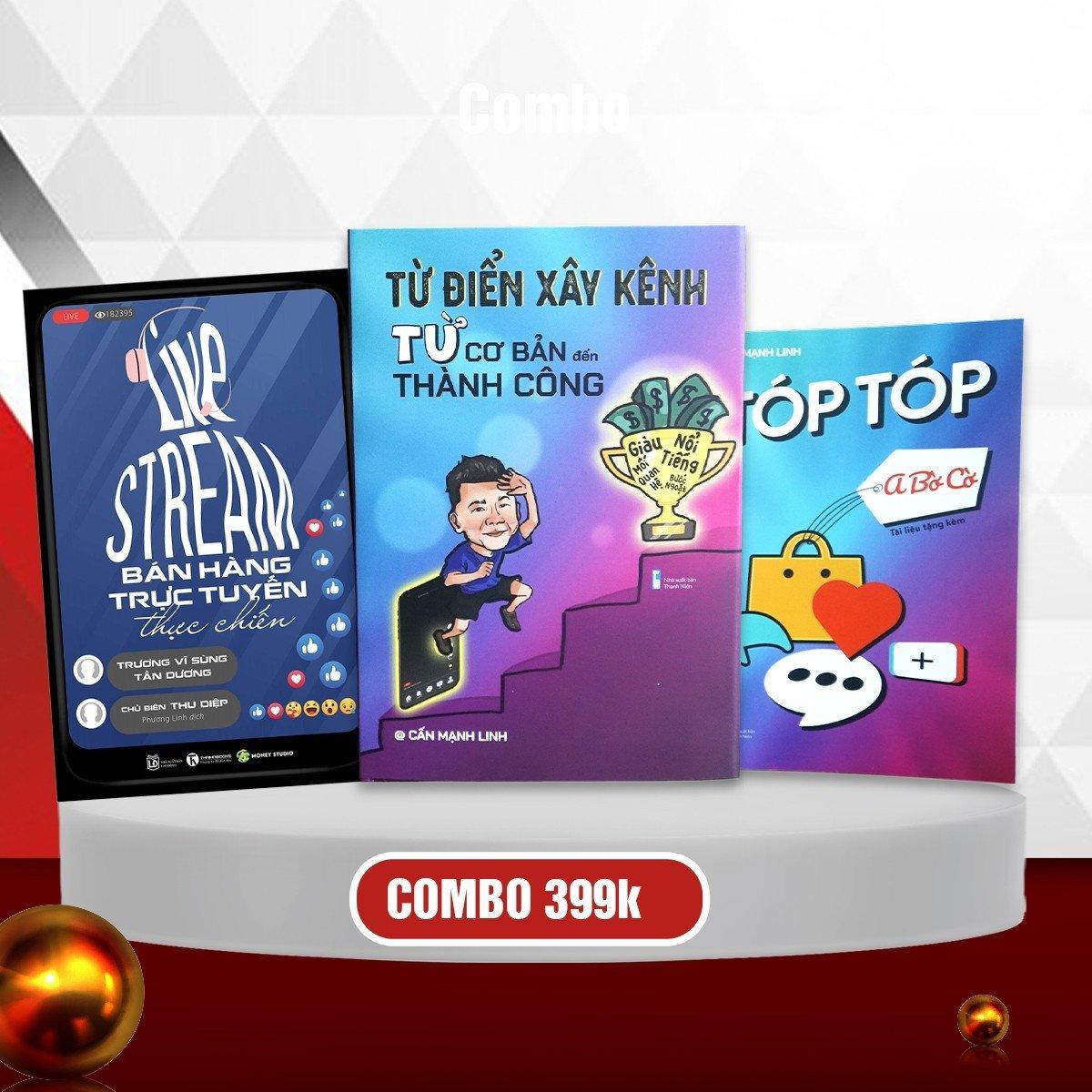 BỘ ĐÔI XUẤT CHÚNG Gồm 01 sách Từ Điển Xây Kênh, 01 sách Livestream Bán Hàng Trực Tuyến Thực Chiến - Tặng tài liệu Tóp Top A Bờ Cờ