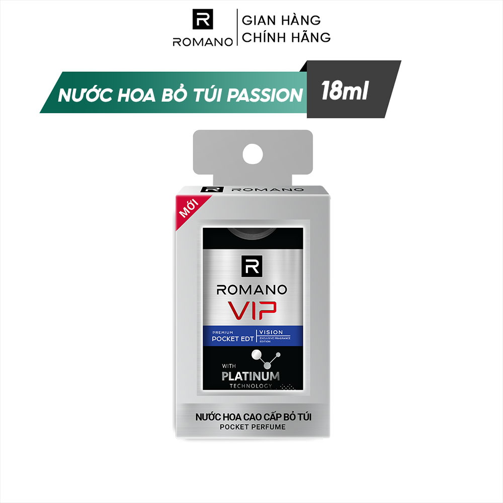 Nước hoa bỏ túi Romano Vip Vision sang trọng cuốn hút 18ml