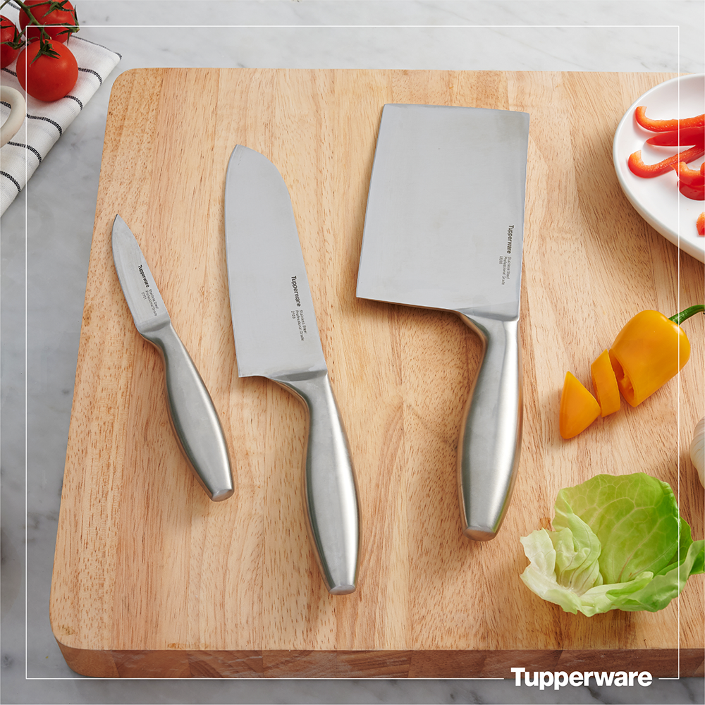 Bộ Dao Pro Asian Knives (3) TUPPERWARE CHÍNH HÃNG (tặng Đế cắm)