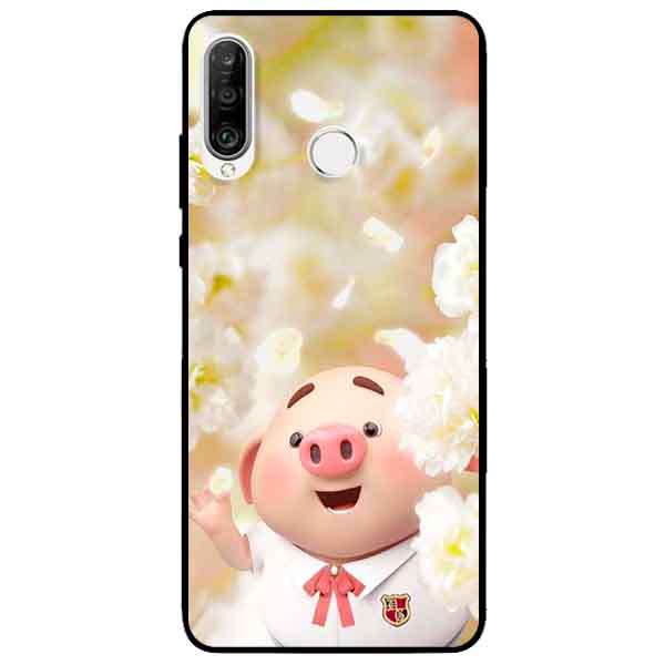 Ốp lưng in cho Huawei P30 Lite Mẫu Heo Ăn