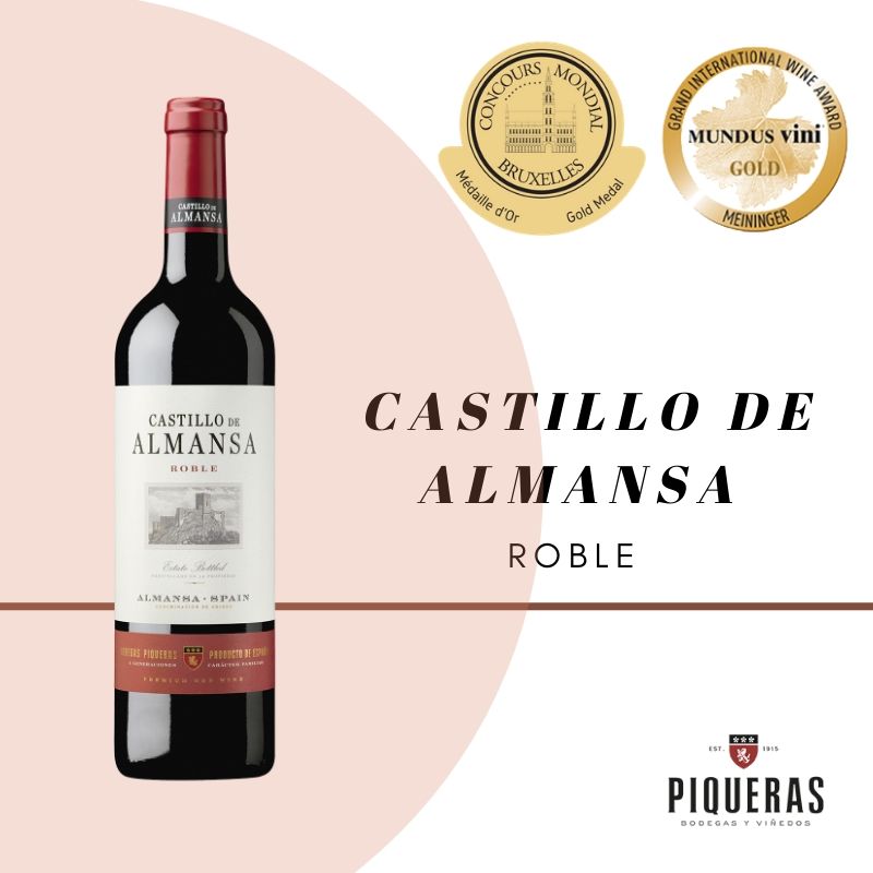 Rượu vang Organic Castillo De Almansa Roble kèm túi hộp,đồ khui