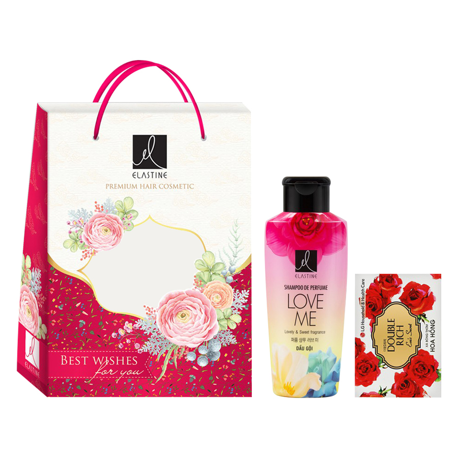 Combo Hộp Quà Dầu Gội Elastine Love Me (170ml) + Xà Bông Cục Eva 90G