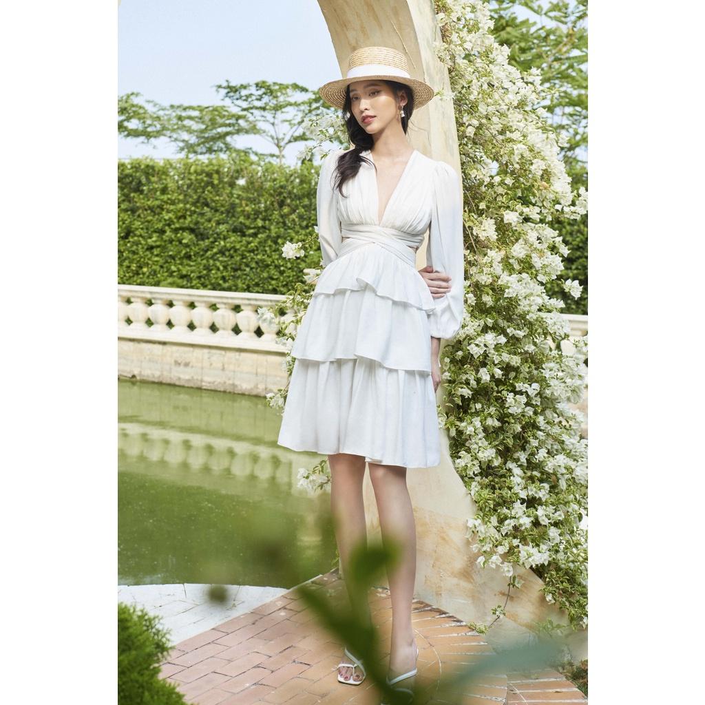 Đầm nữ MARC FASHION tay dài cutout tùng 3 tầng