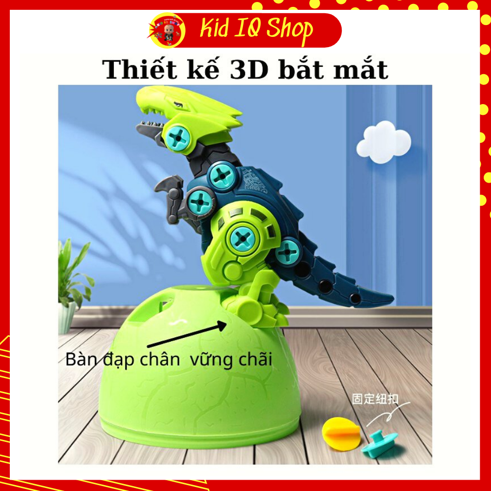 Đồ chơi lắp ráp cho bé ghép mô hình trứng khủng long bạo chúa