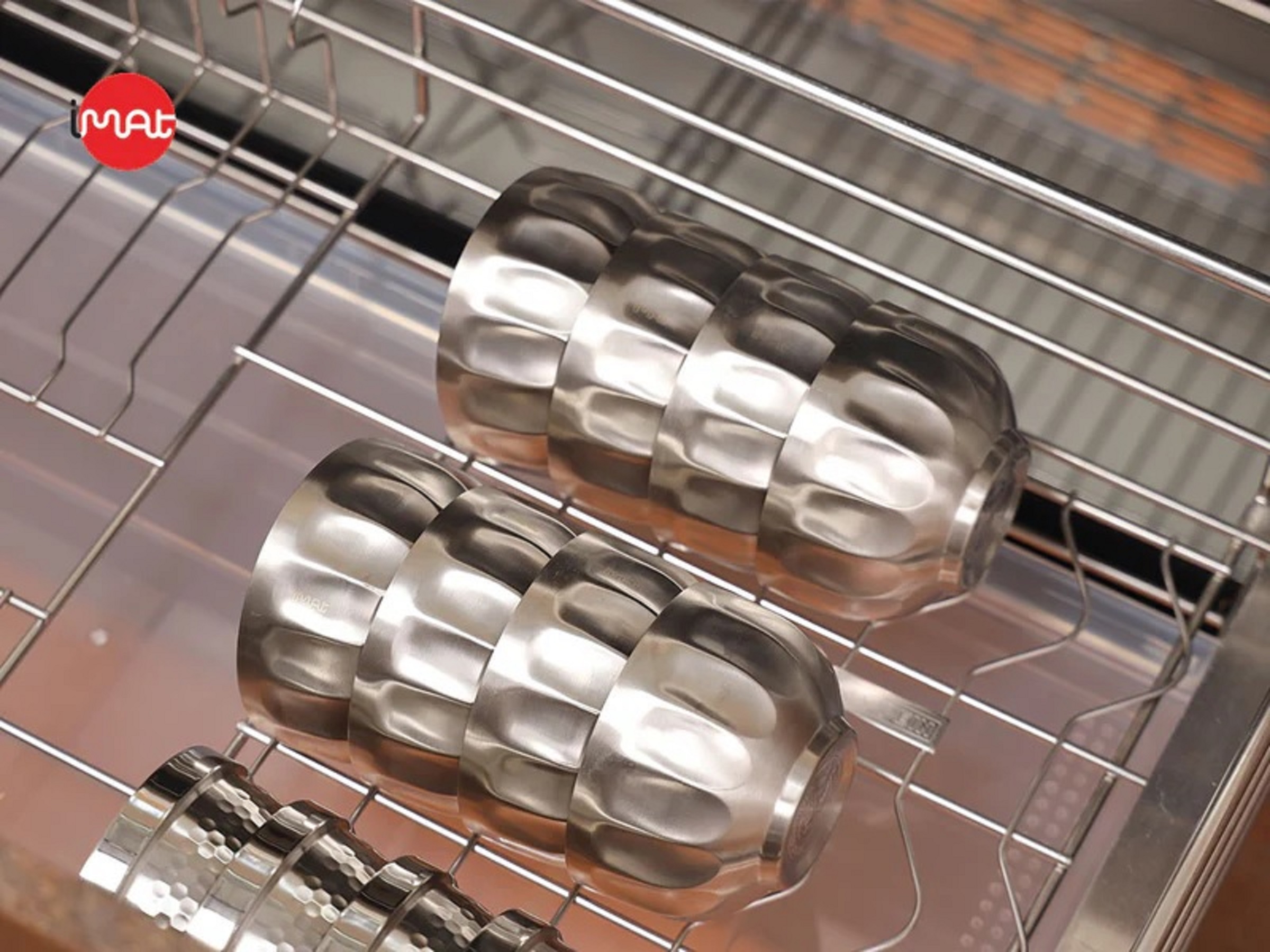 Tô canh hai thành inox hồng gold iMAT