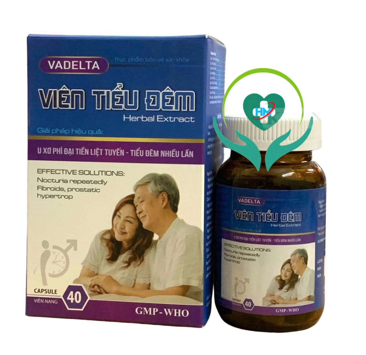 Viên Tiểu Đêm VADELTA Vinaphar- Lọ 40 viên- Giúp bổ thận, ấm bàng quang, tăng cường chức năng thận