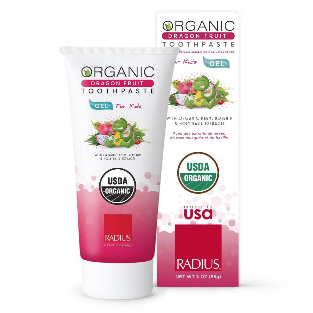 Kem Đánh Răng Hữu Cơ Trẻ Em Vị Thanh Long Radius - Organic Dragon Fruit Toothpaste 85g