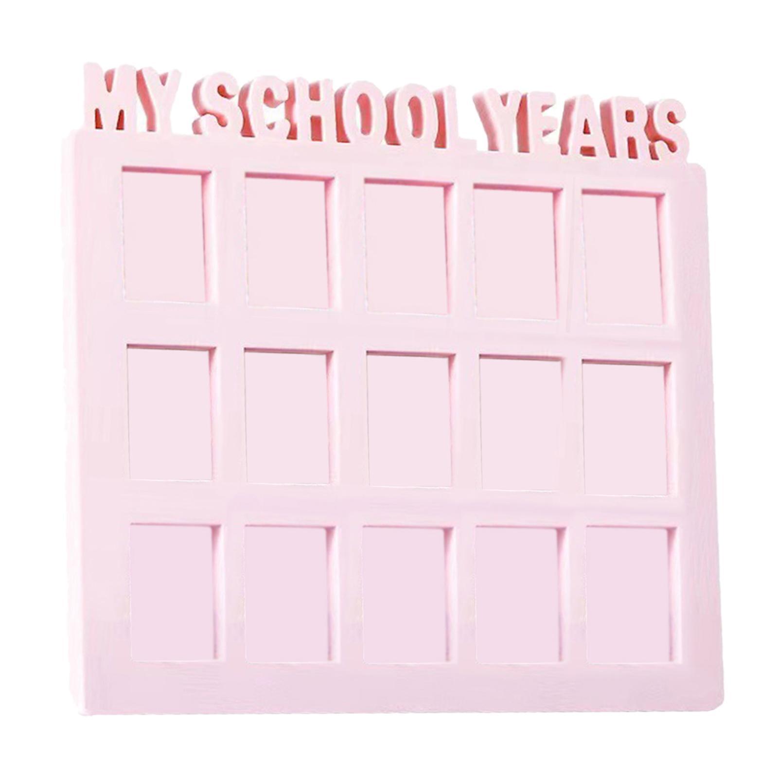 School Years Picture Frame Gift Graduation Photo Frame Displays 15 1.6x2 Pictures for Wall and Tabletop