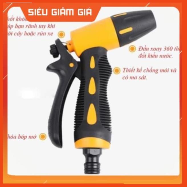 Vòi xịt nước tăng áp thông minh rửa xe, tưới cây có đầu xoay tiện lợi M319622162236224