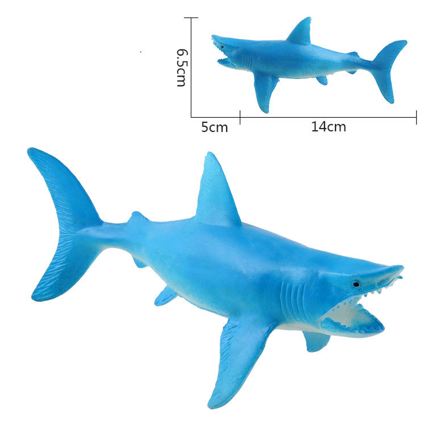 Đồ chơi 8 mô hình Cá &amp; sinh vật Biển Size lớn (14-18 cm) Animal Ocean World cho bé 3 tuổi nhập vai (Mẫu 02)