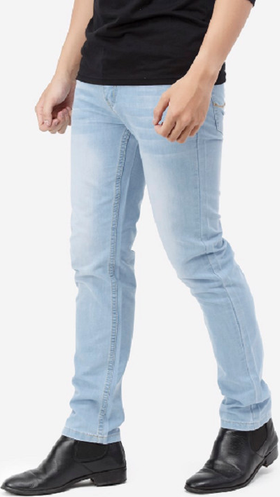 Quần Jeans Titishop QJ160 wash bạc màu xanh da trời