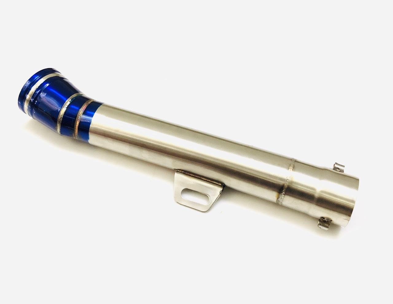 Lon pô inox đít xanh không nỉ pô dành cho xe máy