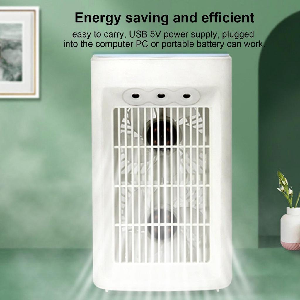 Quạt Làm Mát Để Bàn Xoay 360 Độ 3 Tốc Độ Gió 200ml