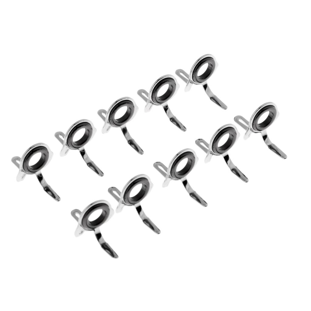 10pcs Fishing Rod Guide Eyes Ceramic Ring DIY Rod Building Component