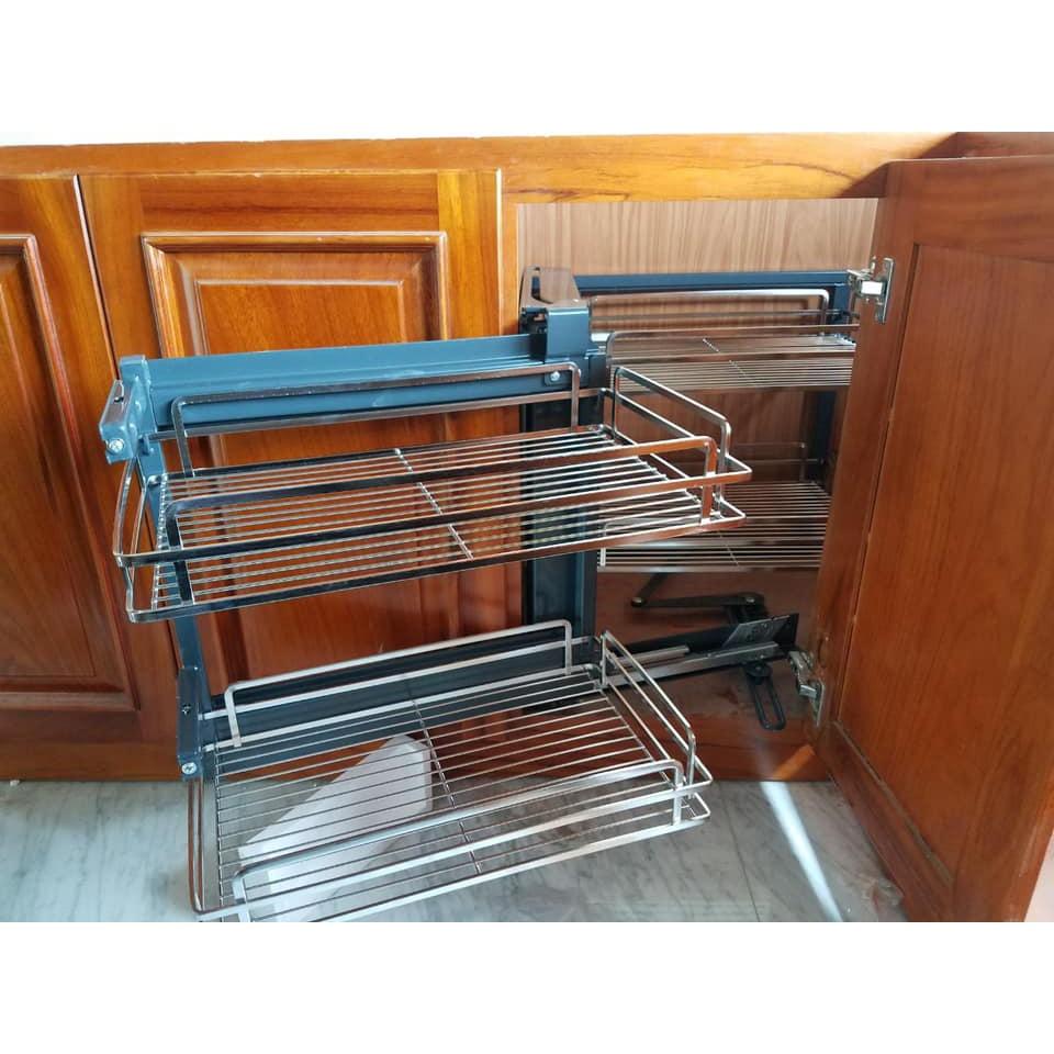 Kệ Góc Liên Hoàn Nan Dẹt INOX304 - Hàng Chính Hãng