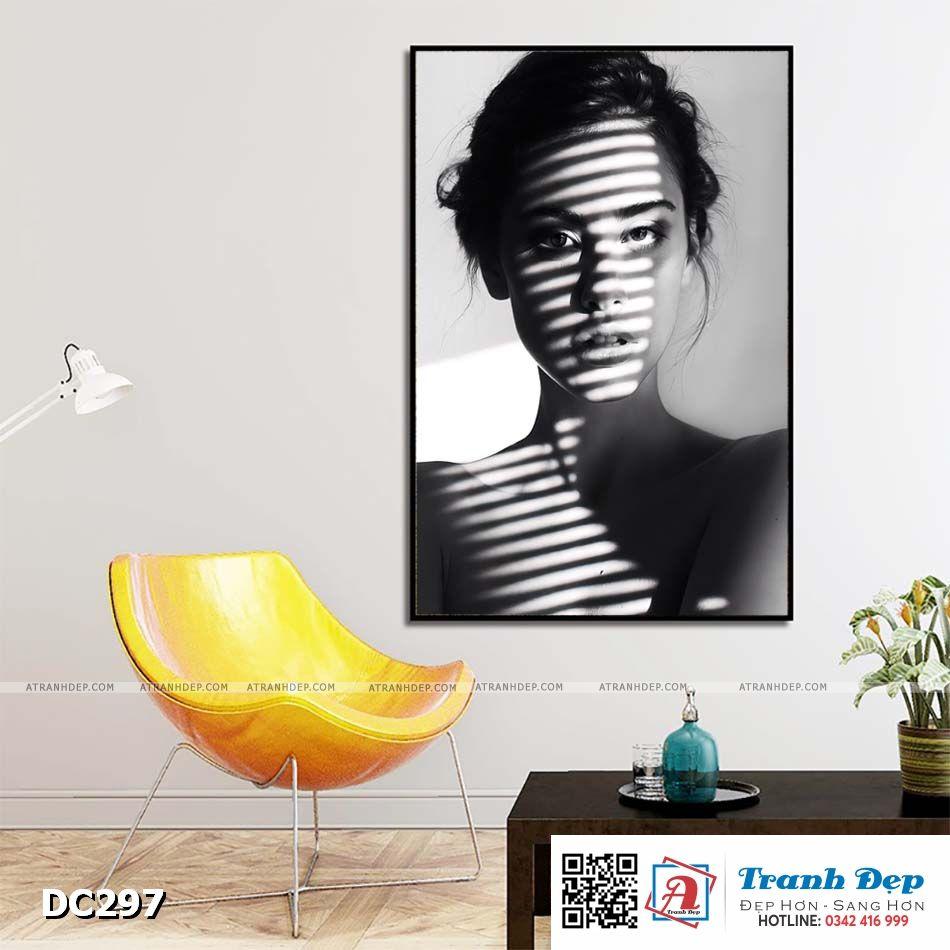 Tranh đơn canvas treo tường Decor Cô gái nghệ thuật - DC297