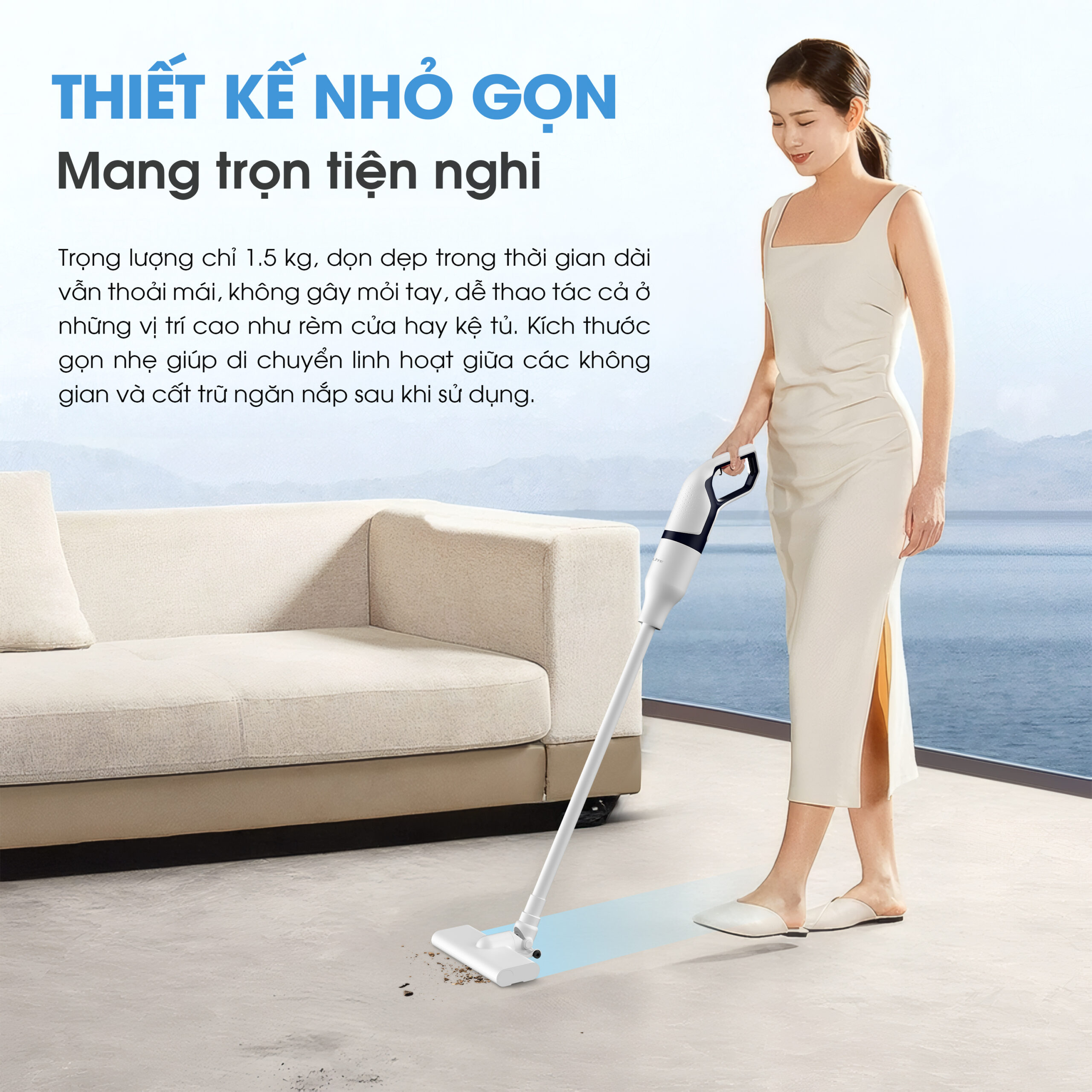 Máy Hút Bụi Cầm Tay Đa Năng Không Dây KALITE KHV01 Bộ Lọc Hepa Pin 2000mAh Dung Tích 0.7L - Hàng Chính Hãng