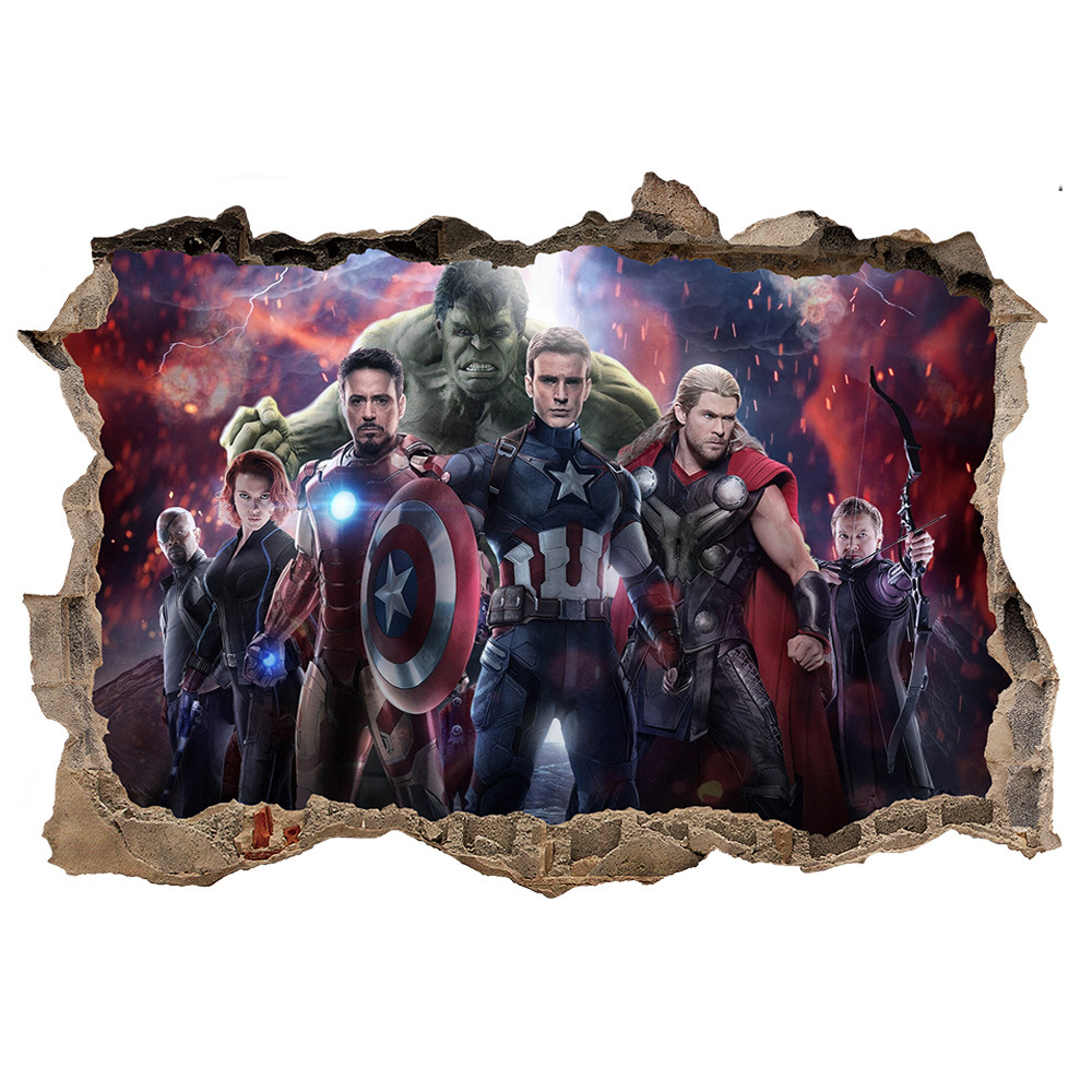 Decal Dán Tường Avengers mẫu 5 - Tranh Dán Tường Siêu Anh Hùng Marvel Biệt Đội Báo Thù