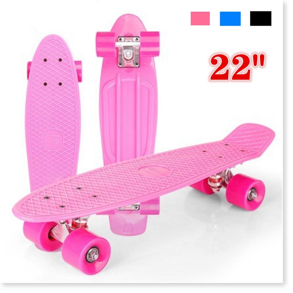 22Inch Skateboard, Ván Trượt LED Nhấp Nháy Cho Trẻ Em Người Mới Bắt Đầu 4 PU Bánh Xe, Pennyboard Khung Nhôm