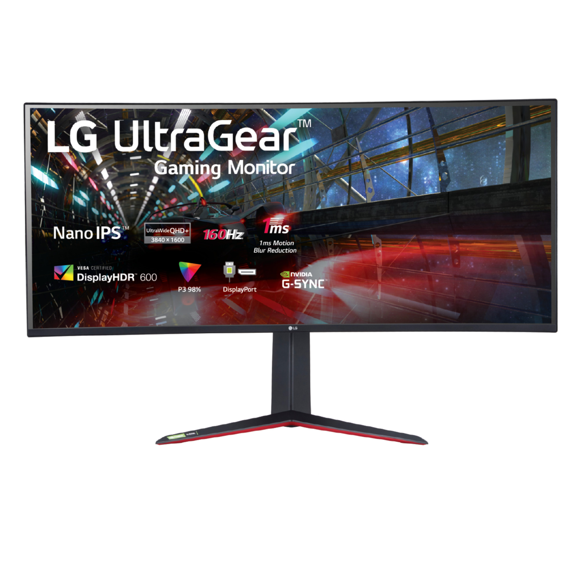 Màn Hình Cong Gaming LG 38GN950-B 37.5” UltraWide QHD+ (3840x1600) 21:9 1ms 160Hz UltraGear Nano IPS - Hàng Chính Hãng