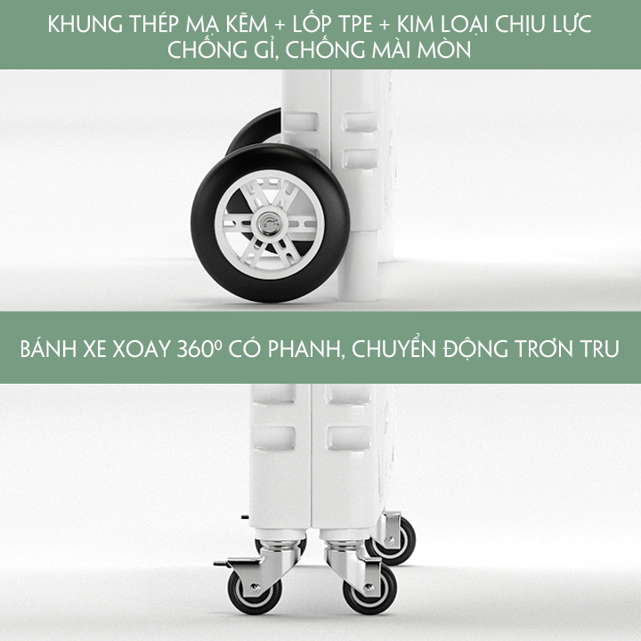 Xe Kéo Đi Chợ Gấp Gọn Có Bánh Xe, Xe Đẩy Hàng Đi Siêu Thị - Thùng Hộp Đựng Đồ Tiện Lợi