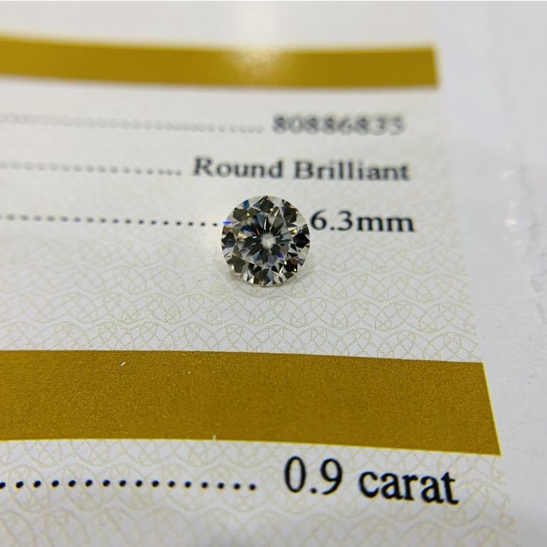 (Size 6.3ly) Kim cương Nhân tạo Mỹ Moissanite nước D, độ sạch FL, kiểm định quốc tế GRA hoặc C&amp;C