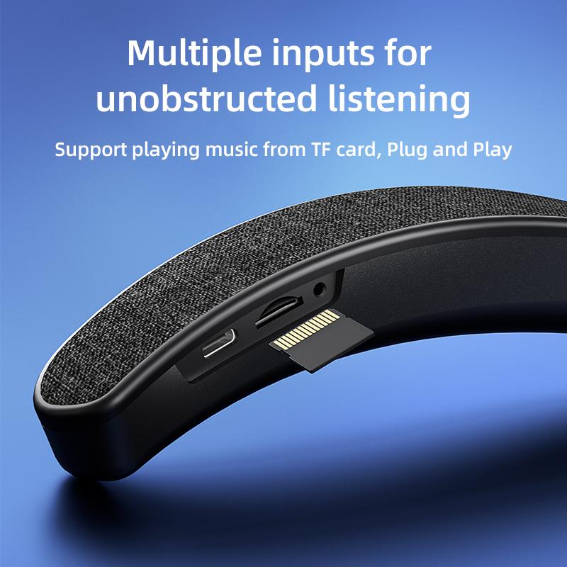 905 Loa Bluetooth treo cổ không dây Treo cổ thể thao Loa di động có thể sạc lại Loa dự phòng dài cho gia đình ngoài trời Màu sắc: Đen