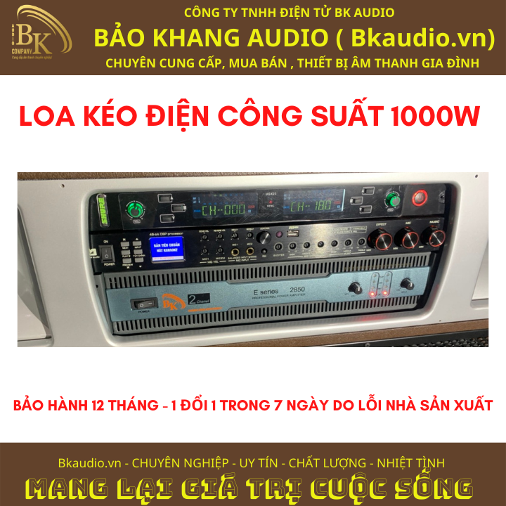 Loa kéo điện Bluetooth công suất lớn. Loa kéo công suất đỉnh1000W. Msp: SPLKĐ-09