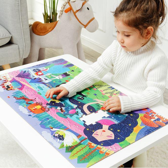 Vali xếp hình Puzzle 104 miếng khổ lớn - Công chúa ngủ trong rừng MD3025