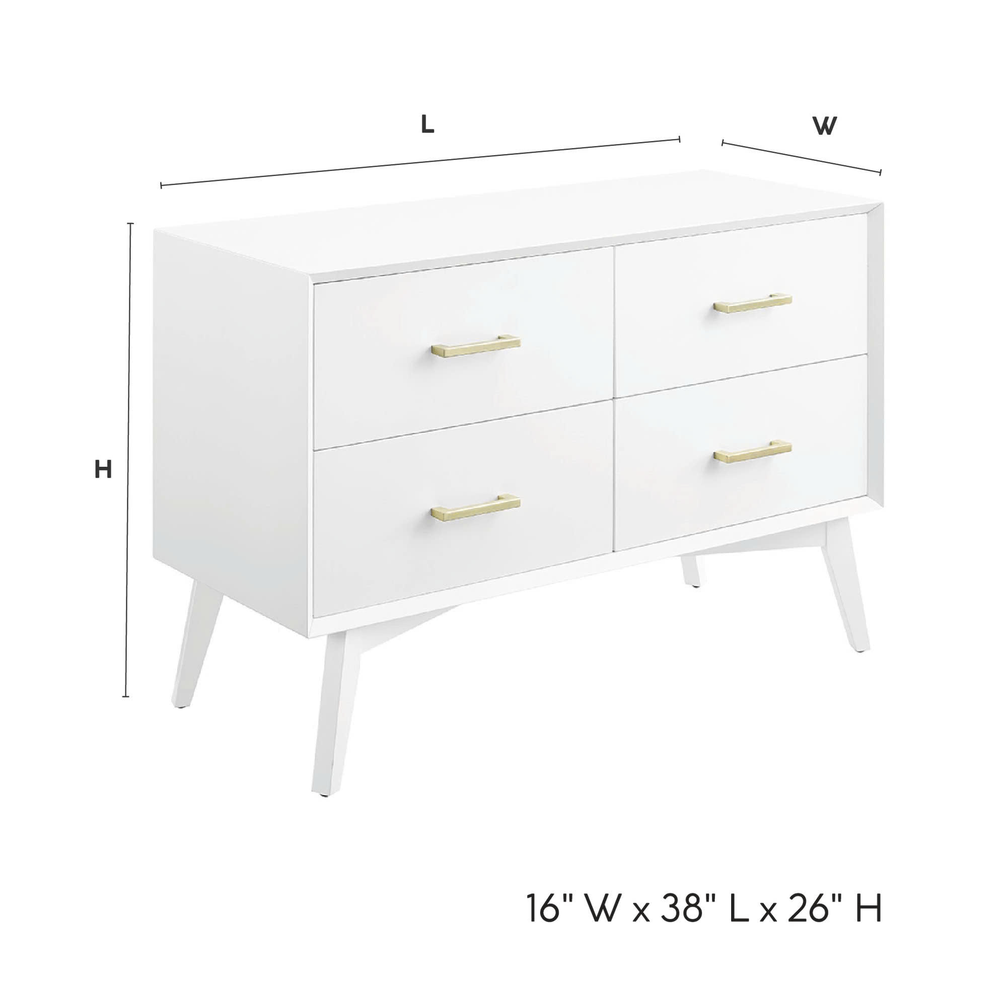 Tủ trang trí phòng khách 4 ngăn kéo SM13CT KT 97 x 40 x 66 cm