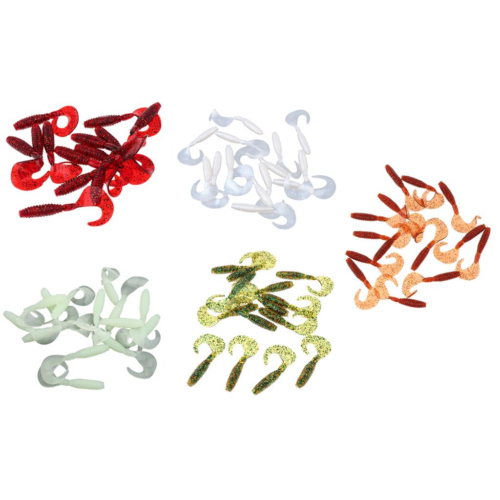 Soft Lure Fishing Bait Maggots Grub Worm Silicone Lure Luminous