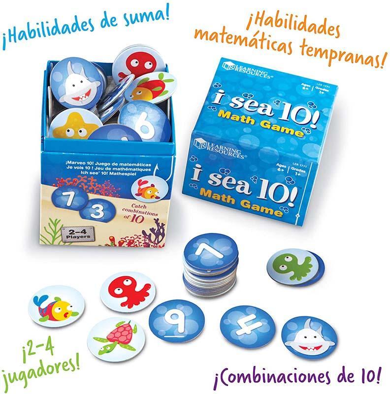 Learning Resources Bộ đồ chơi toán học - I Sea 10! Math Game