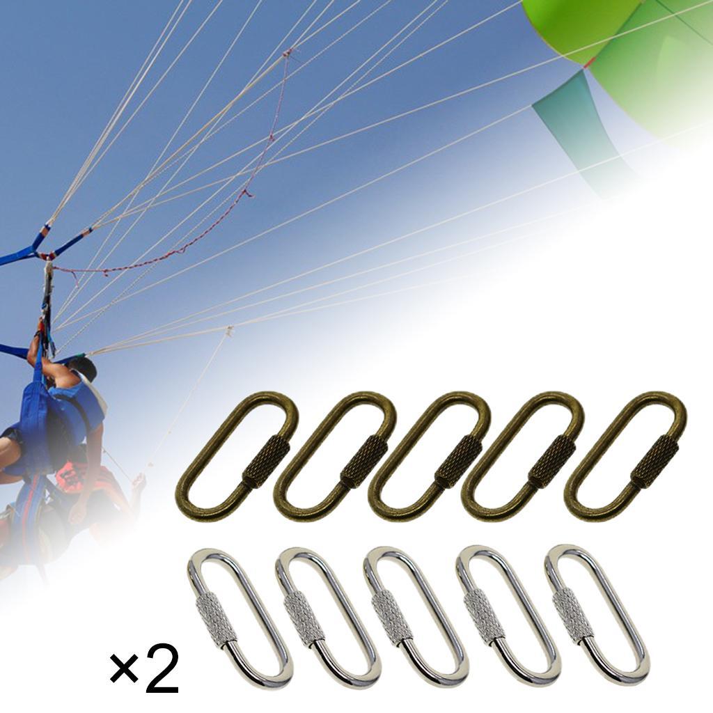 Set of 20 Carabiner Screw O- Hook Rock Climbing Locking