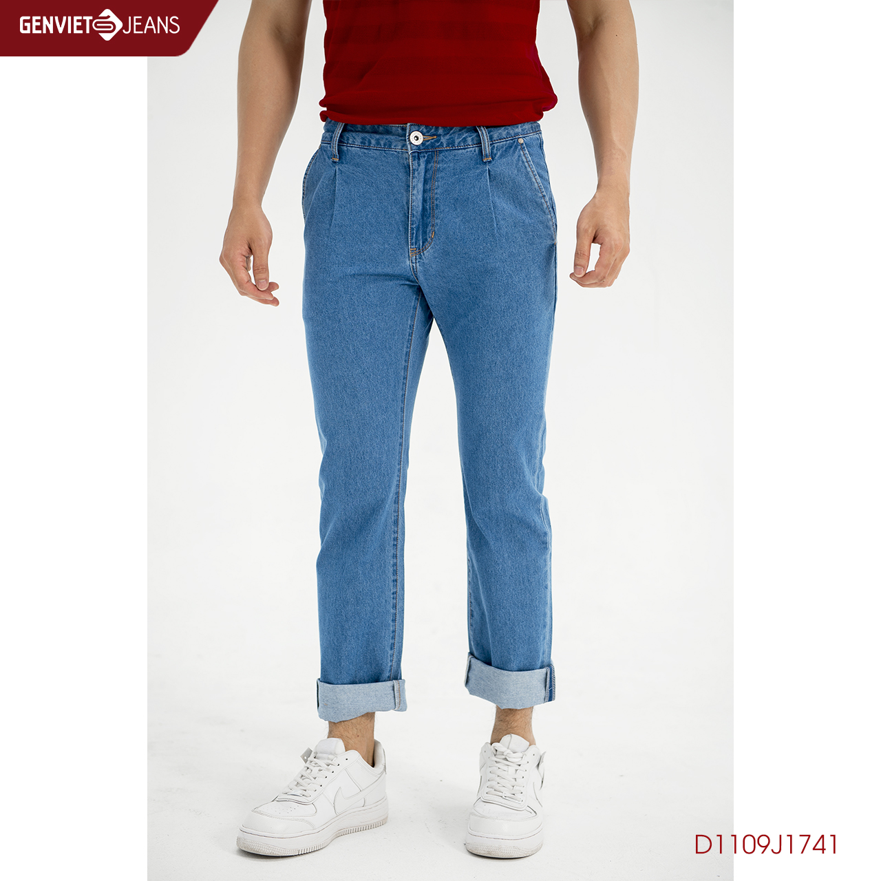 Quần Dài Jeans Nam Form Đứng D1109J1741 GENVIET