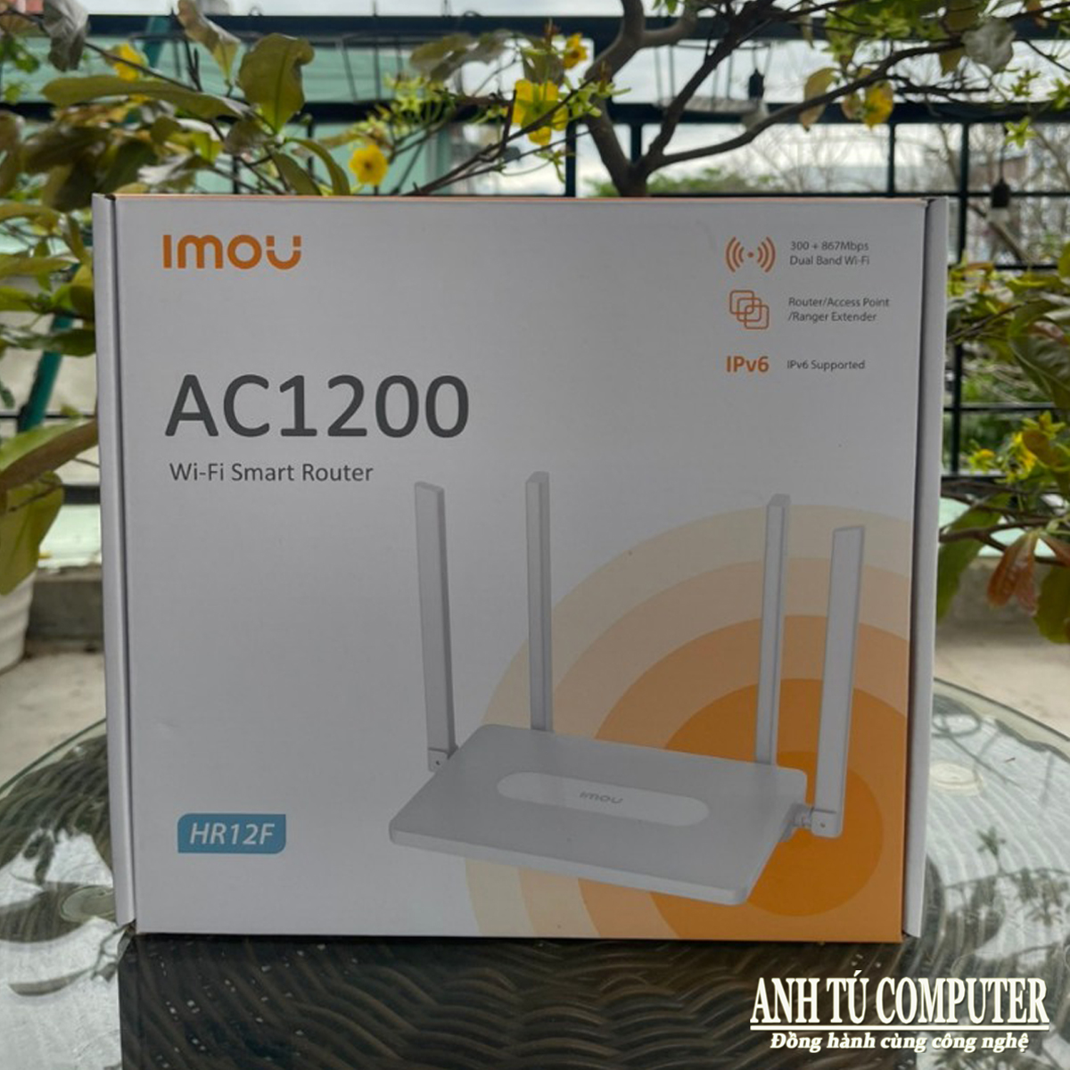 Thiết bị phát Wi-Fi 1200Mbps 2 băng tần IMOU AC1200 HR12F hàng chính hãng