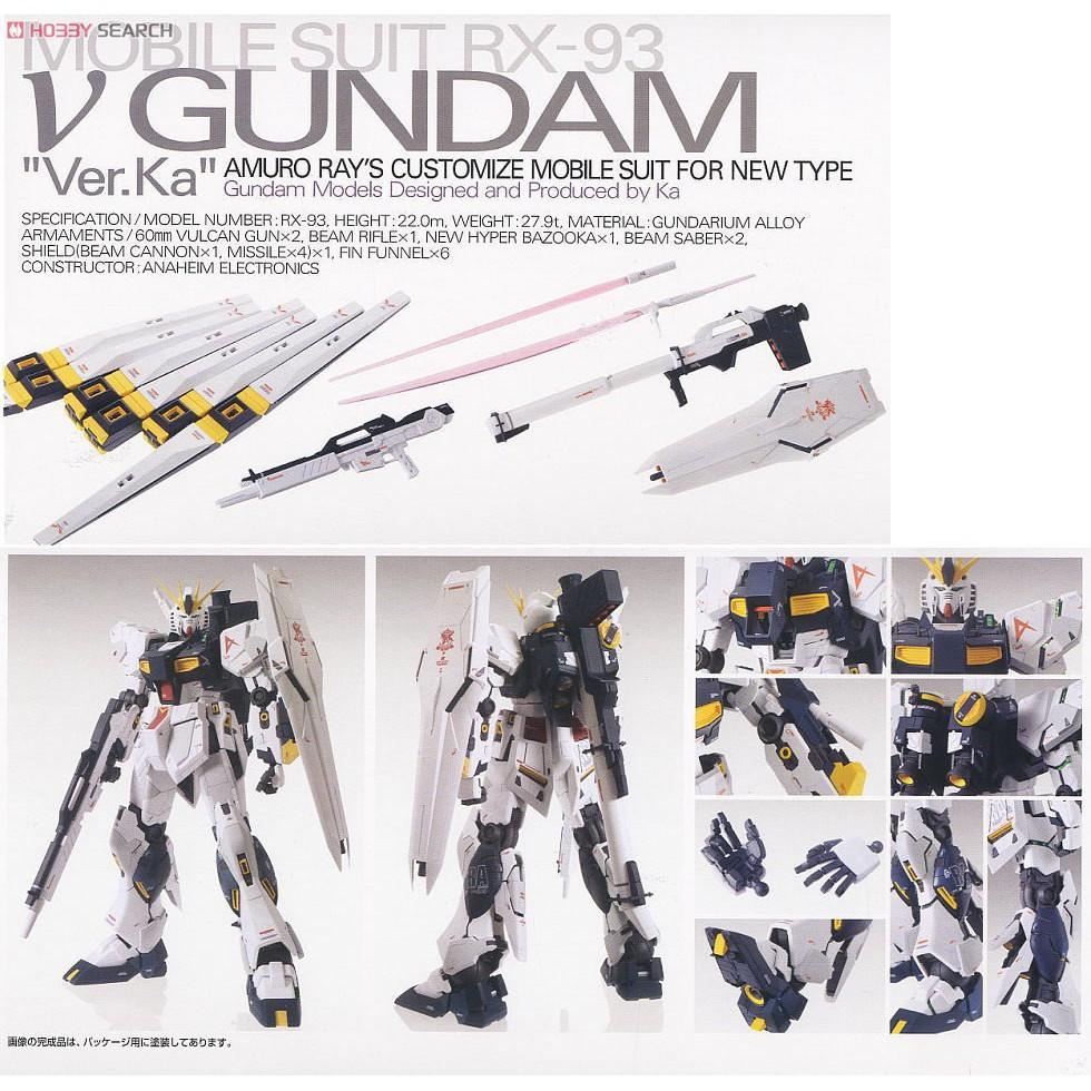 Bộ mô hình đồ chơi lắp ráp gundam bandai MG 1/100 ν Nu GUNDAM Ver. Ka Chính hãng