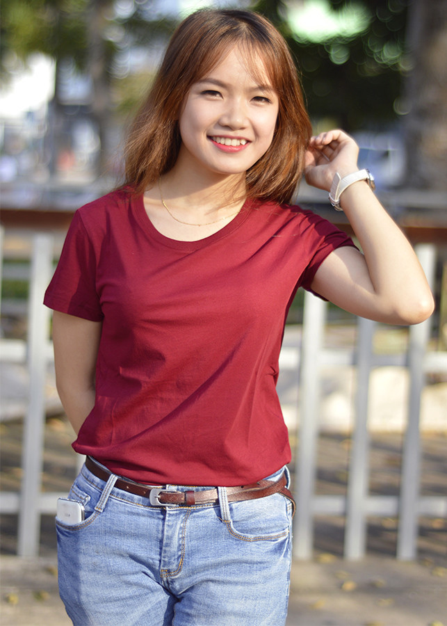 Siêu giảm giá. Áo thun nữ thoát nhiệt Nhật Bản Goking, form ôm eo, chất liệu tự nhiên 100% cotton thấm hút mồ hôi tốt. Áo phông trơn nữ hàng hiệu cao cấp