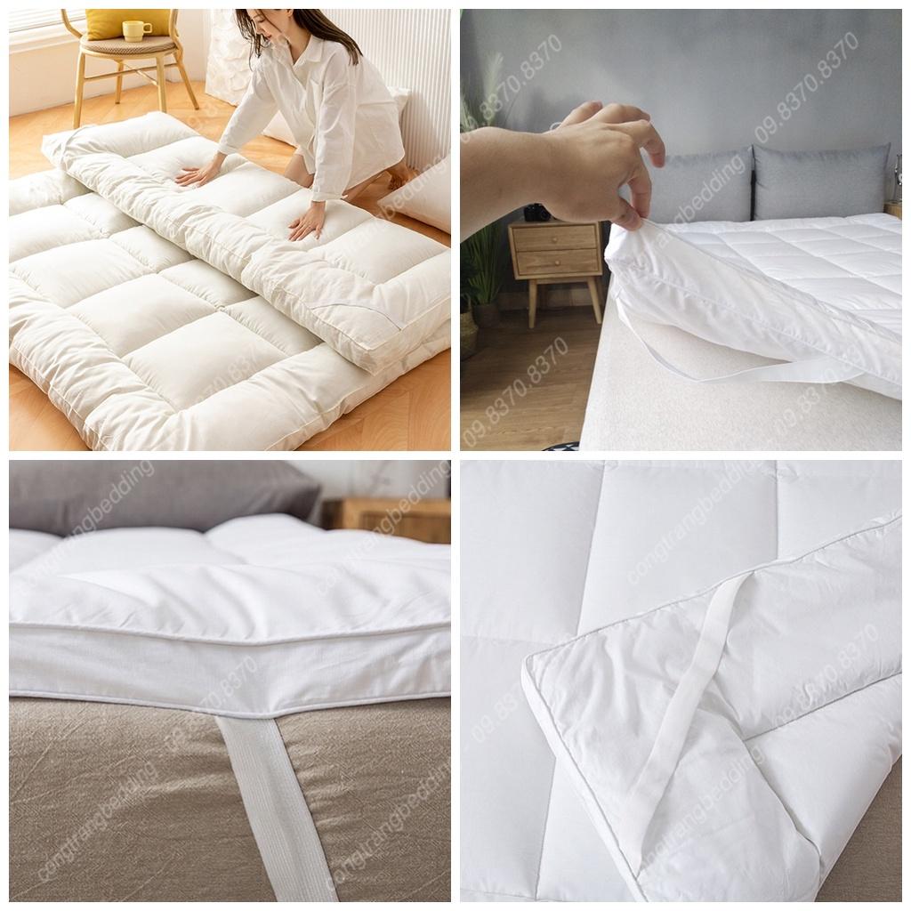 Nệm Topper Tấm Làm Mềm Đệm Cotton Phong Cách Hàn Quốc Chất Vải Mềm Mại - Đủ Kích Thước