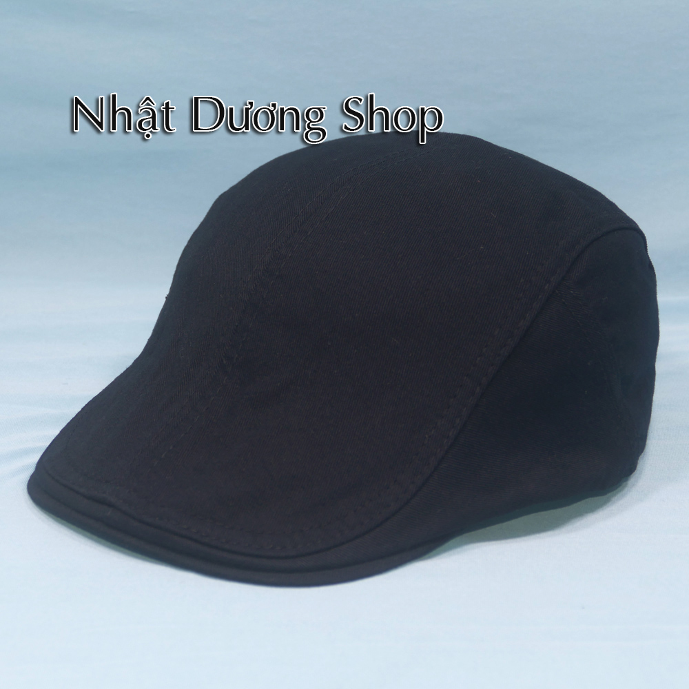 Nón Nón mỏ vịt, Nón Beret, Mũ bê rê bít đuôi vòng đầu từ 55-58cm thêu chữ