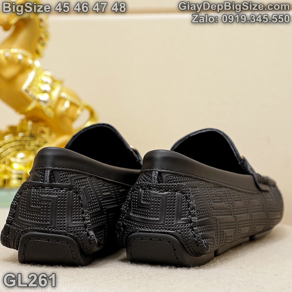 Giày mọi da đóng thủ công, giày lười cỡ lớn 45 46 47 48 cho nam cao to chân ú bè. Big size handmade loafers for wide feet