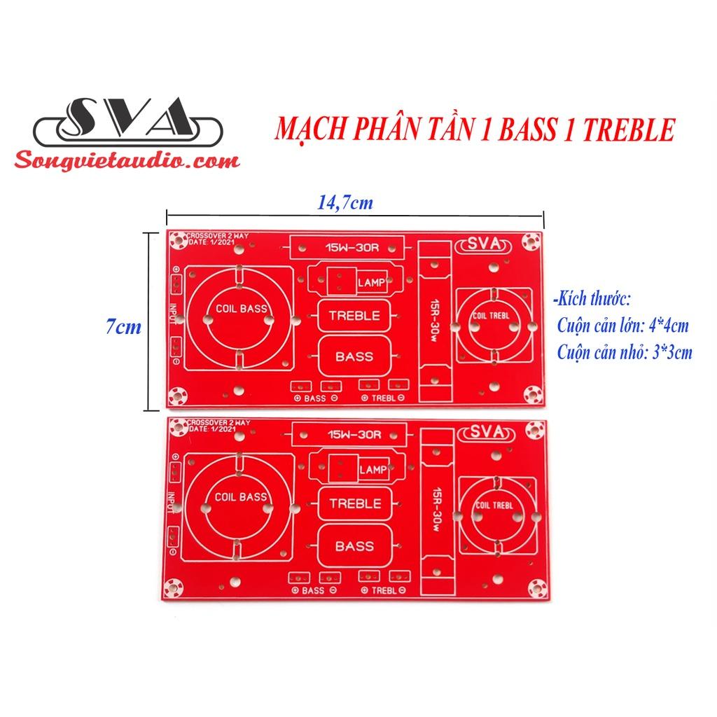 MẠCH IN, MẠCH PCB PHÂN TẦN 1 BASS 1 TREBLE - LỌC BẬC 2 CHUẨN