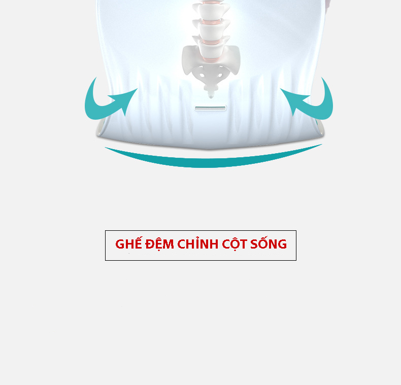 Đệm ghế chống gù chống cận giữu dáng ngồi đúng - ghế chống gù chống cận cho học sinh có điều chỉnh nhiều tư thế (Xanh)