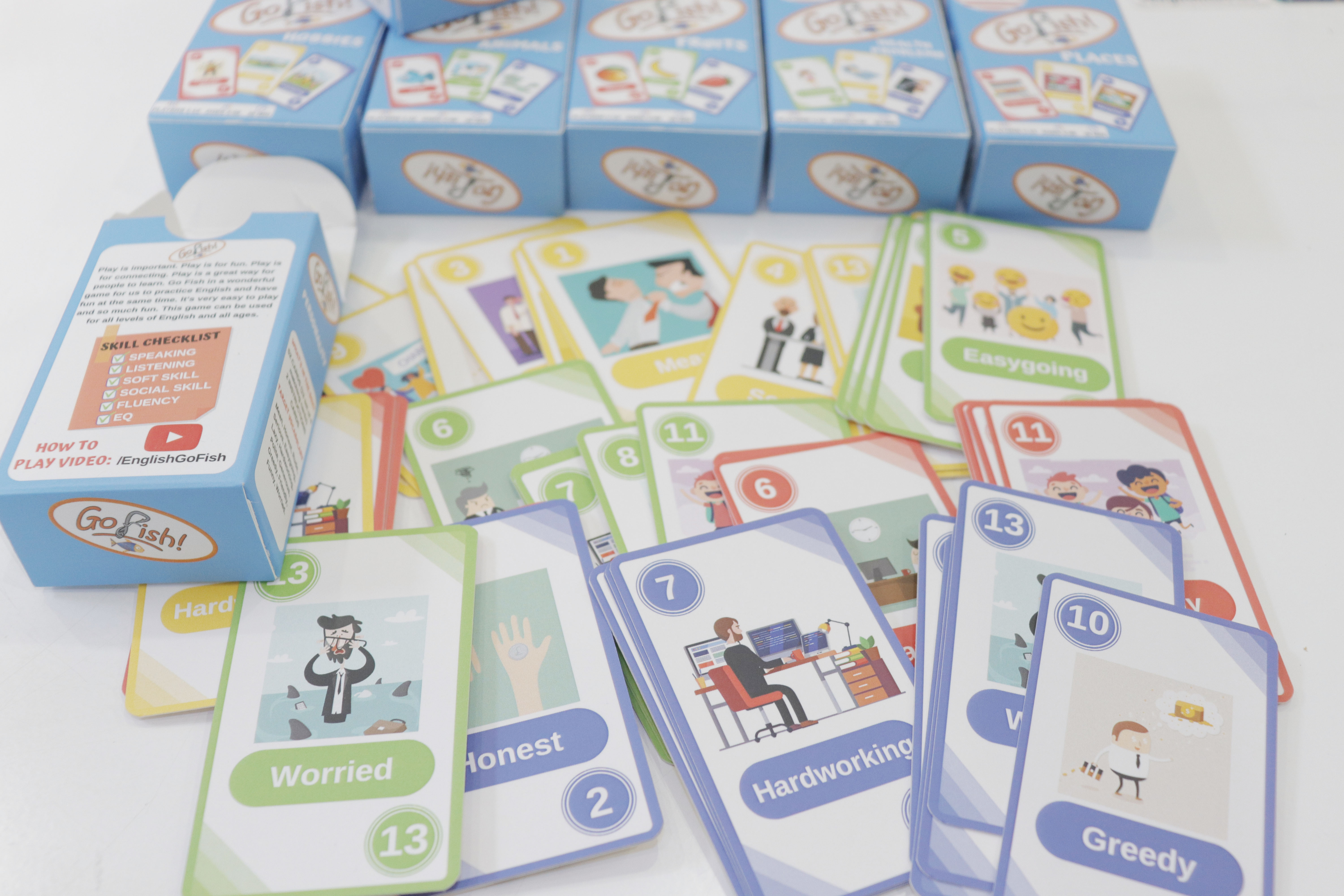 Go Fish Games - Boardgames for speaking practice - Trò chơi luyện kỹ năng nói tiếng Anh, nhiều chủ đề, phù hợp nhiều độ tuổi