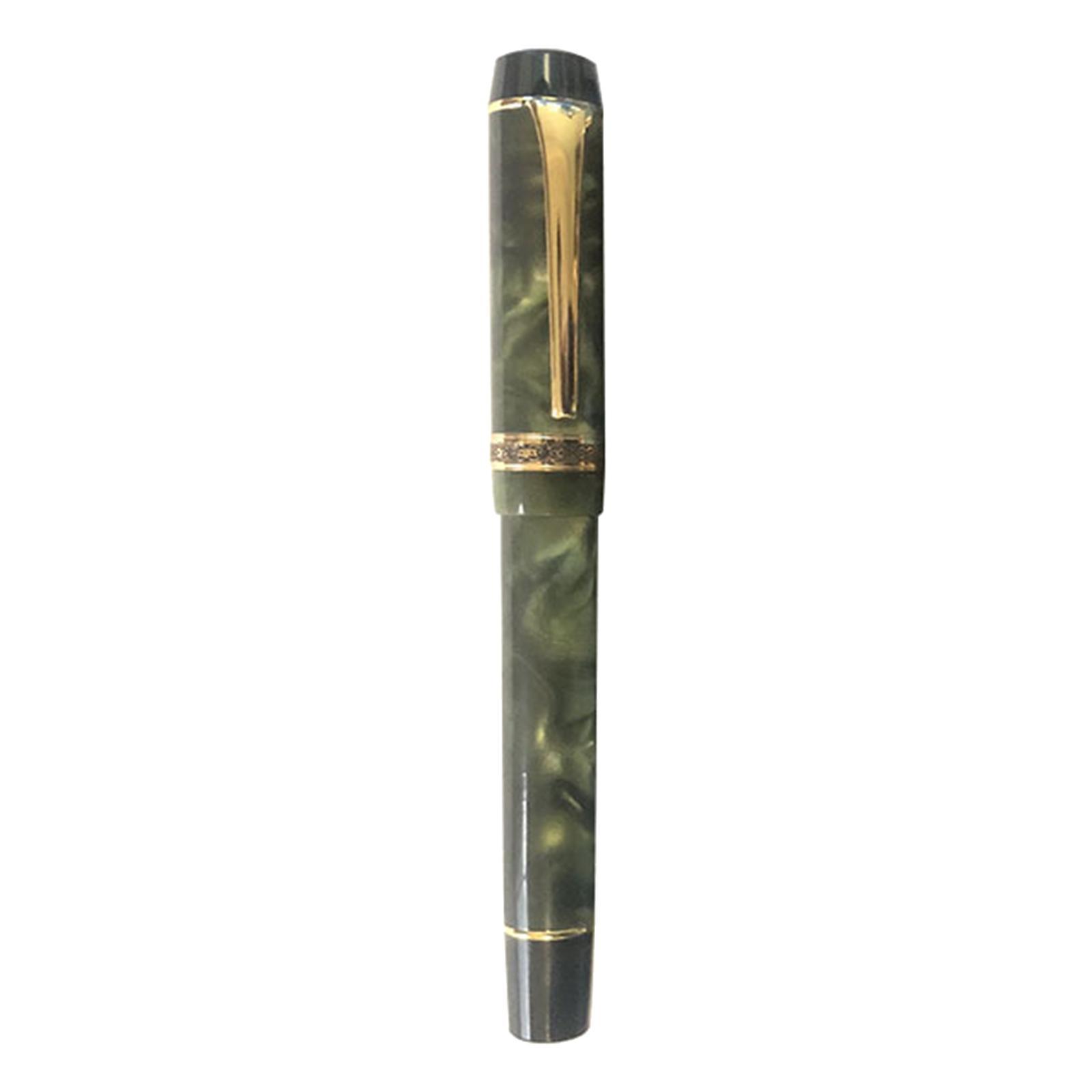 Fountain Pen Golden Clip Ink Pen for Colleague Executive Green
