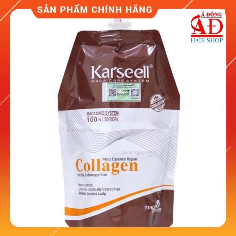 Bộ phục hồi Keratin Collagen Karseell kết hợp phục hồi thần tốc tóc hư tổn 500ml