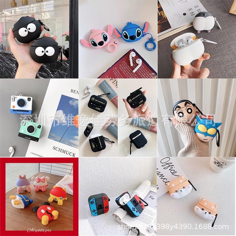 Case Vỏ bọc ốp tai nghe Airpods 1 2 Pro chất liệu Silicone dày dặn, nhiều hình dáng cực chất