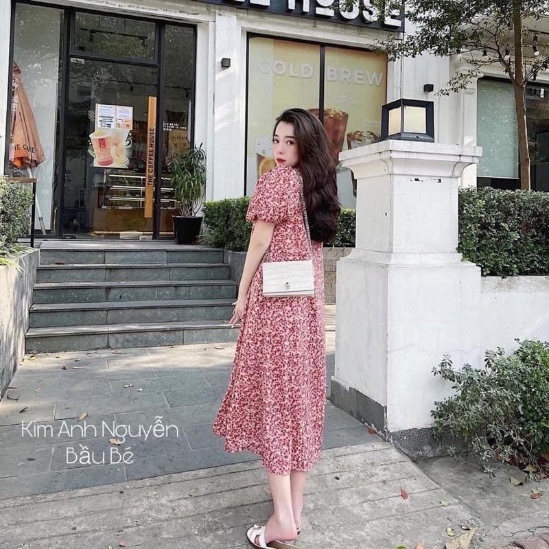 VÁY HOA NHÍ TAY BỒNG HAI LỚP