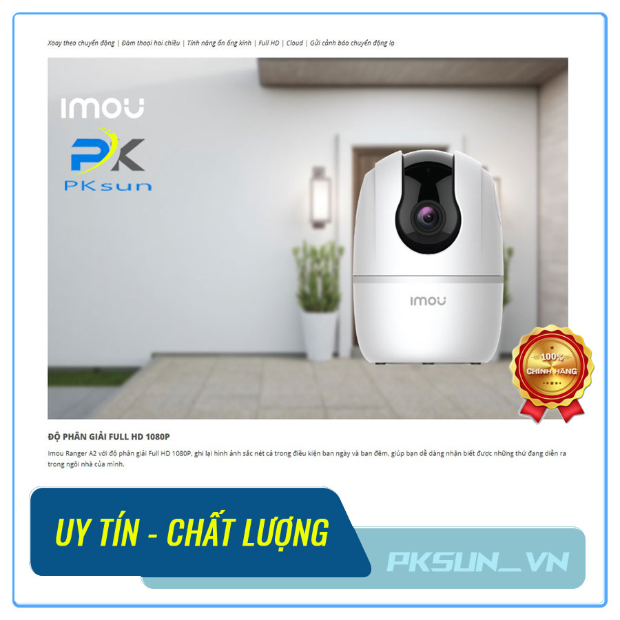 Camera Wifi trong nhà Imou A2 I IPC-A22EP-G-V3 I Phát hiện con người I Đàm thoại